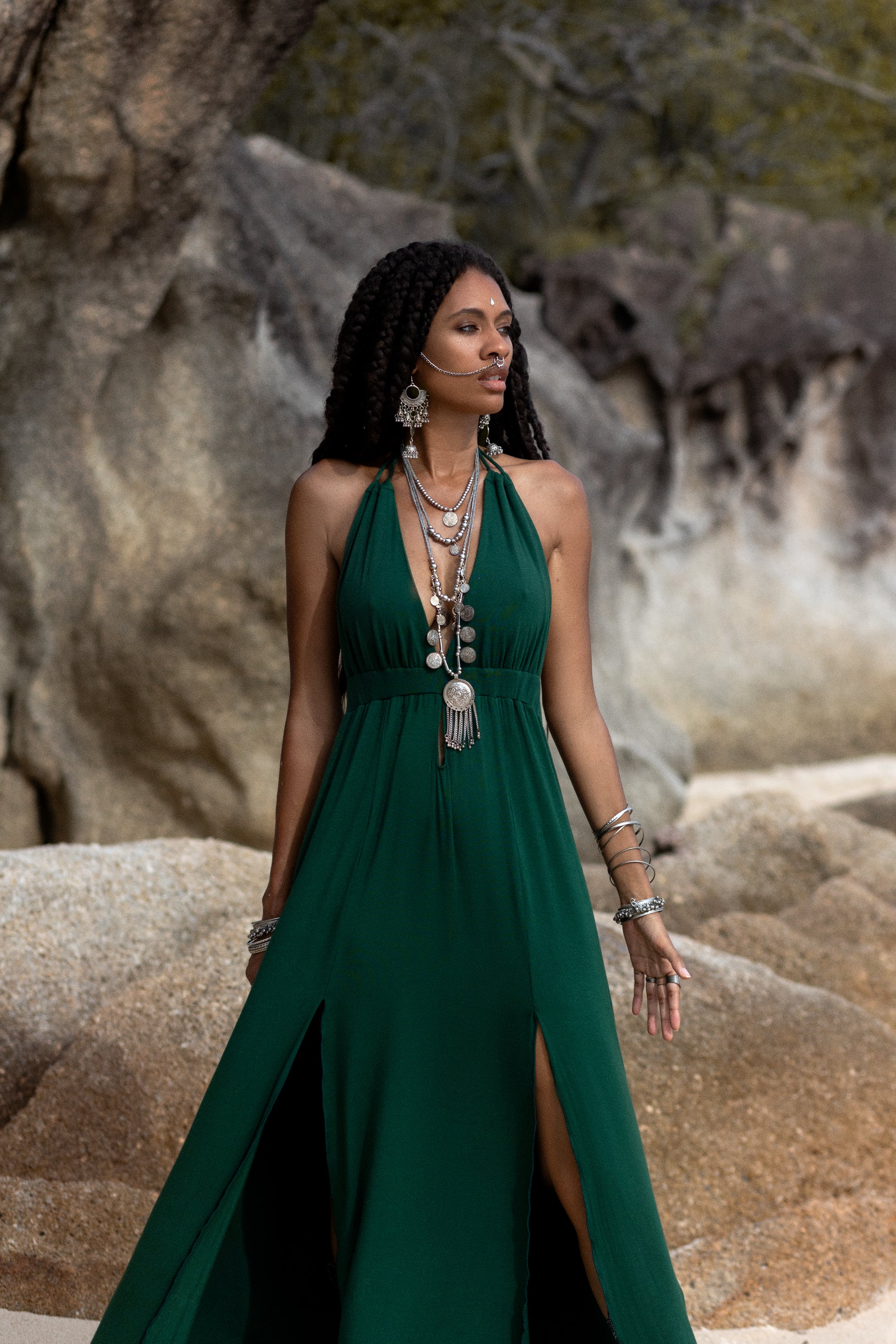 Athena Dress Emerald
