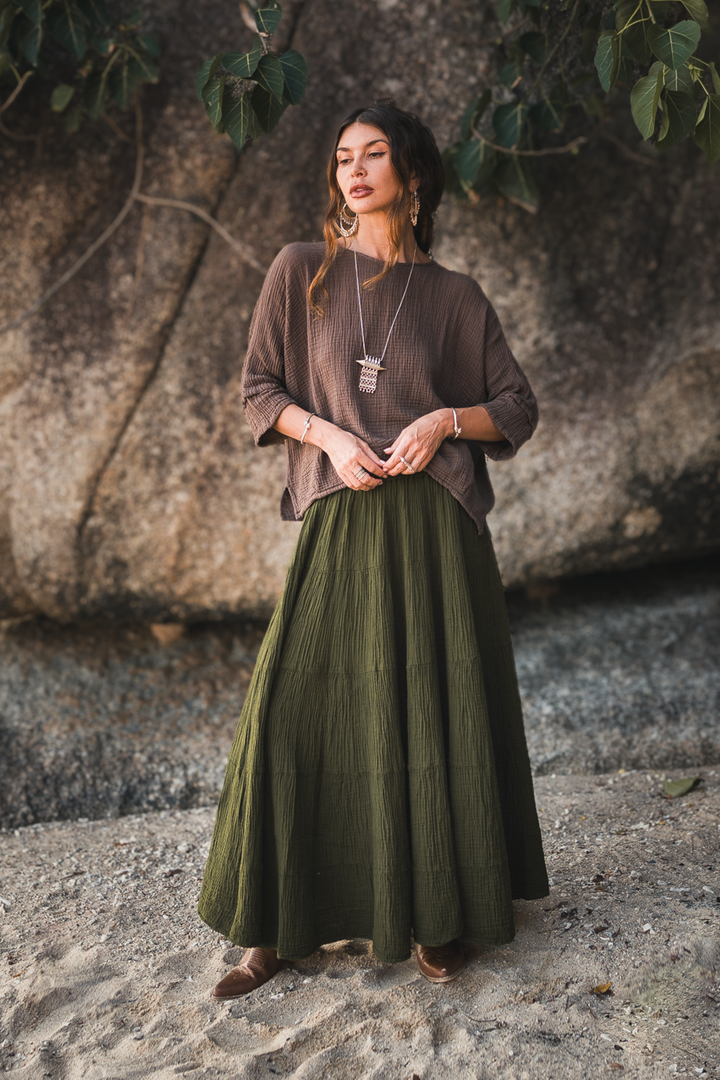 Alisa Boho Top Mocha