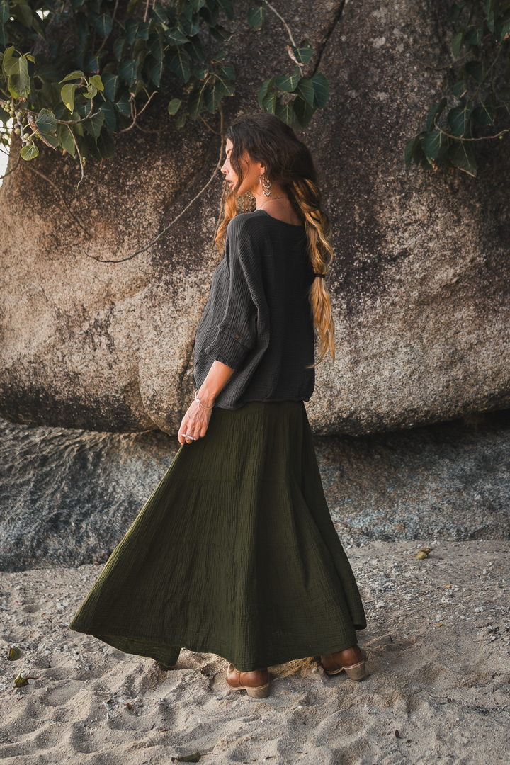 Alisa Boho Top Black