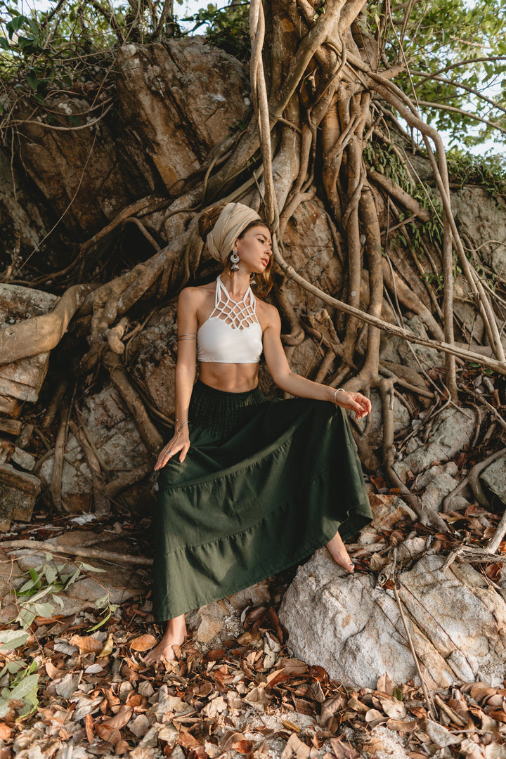 Macrame Top Pali White