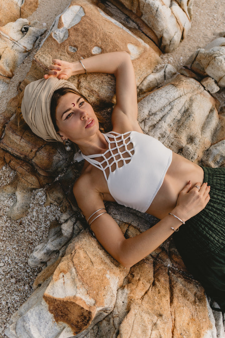 Macrame Top Pali White