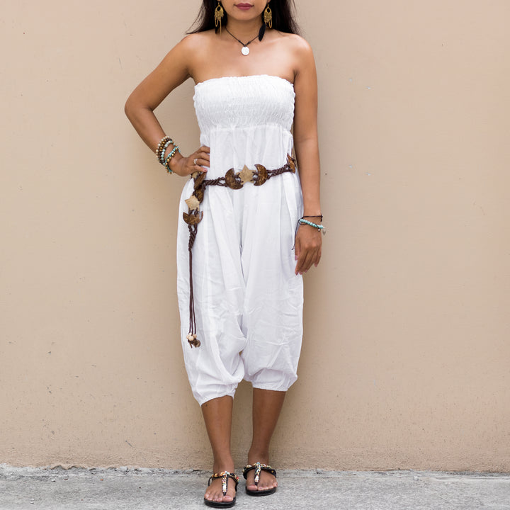 Harem Jumpsuit Pants White