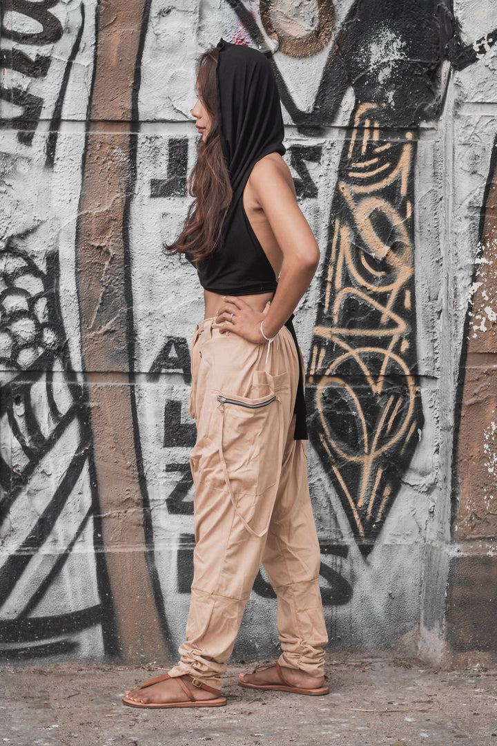 Cyberpunk Harem Pants Women & Men Khaki