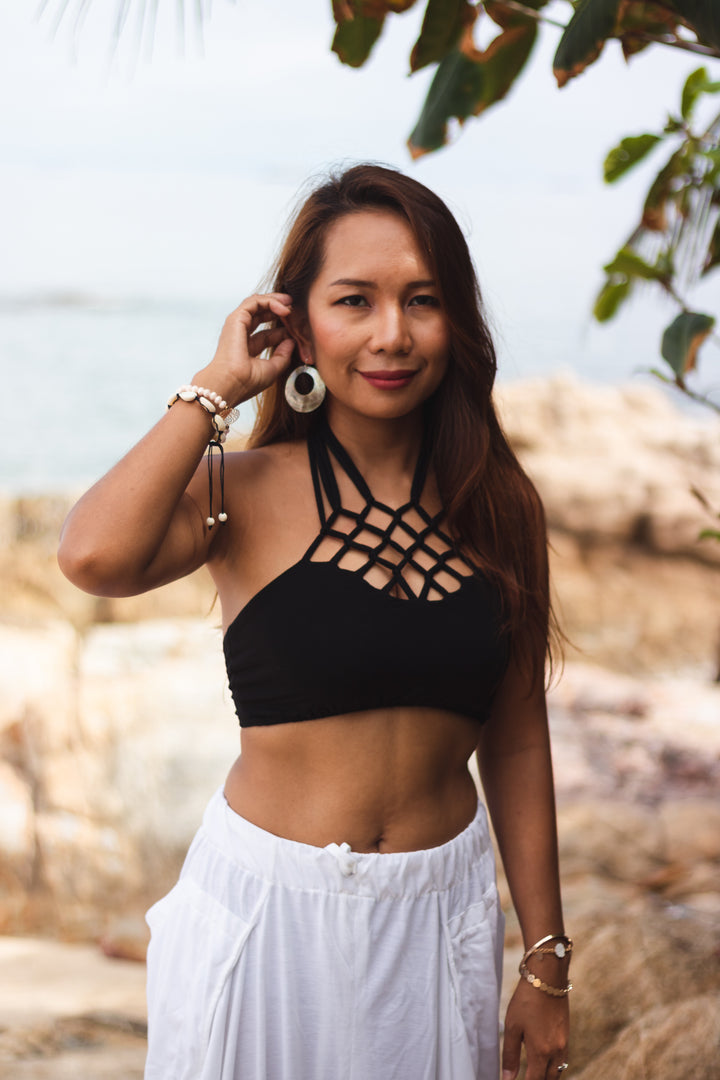 Macrame Top Pali Black