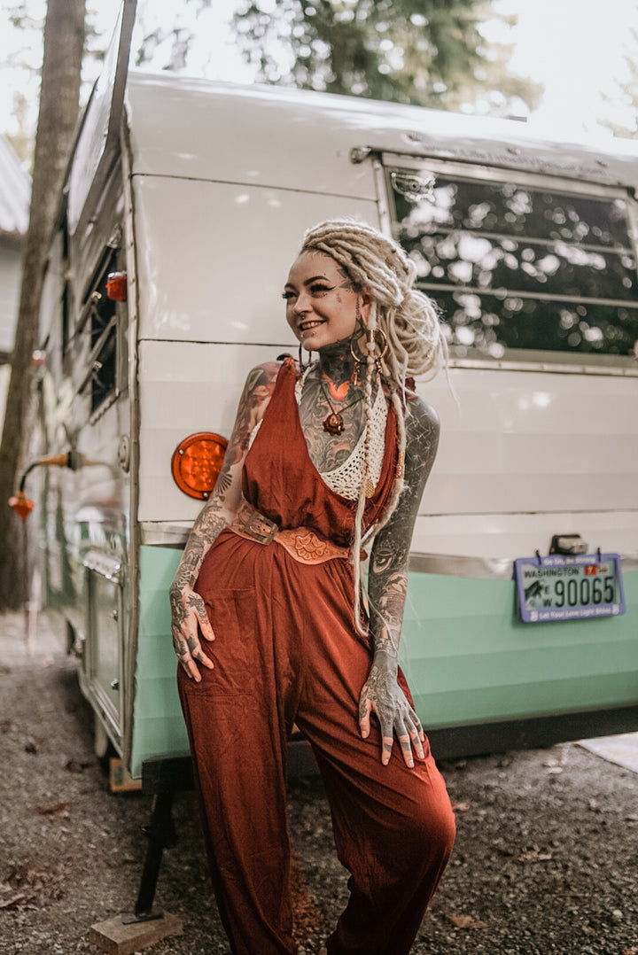 Loose Fit Jumpsuit Morgan Orange