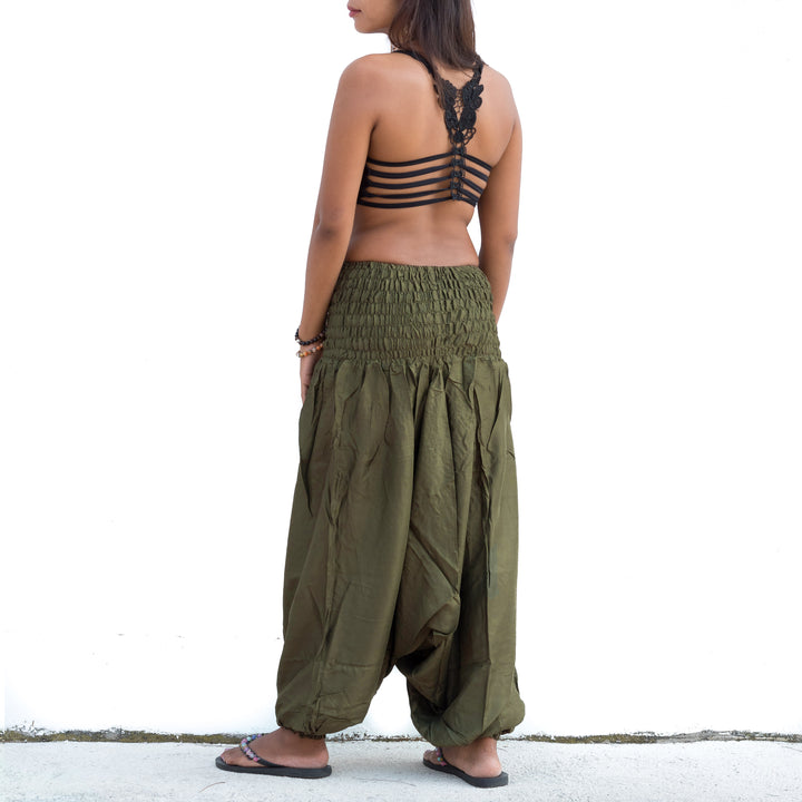 Harem Jumpsuit Pants Green