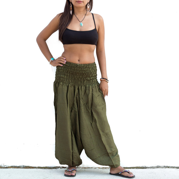 Harem Jumpsuit Pants Green