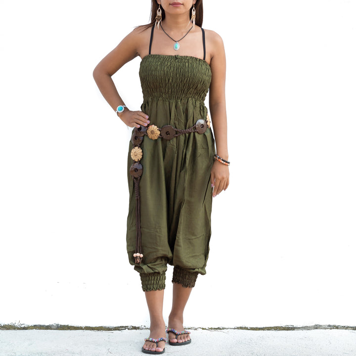 Harem Jumpsuit Pants Green