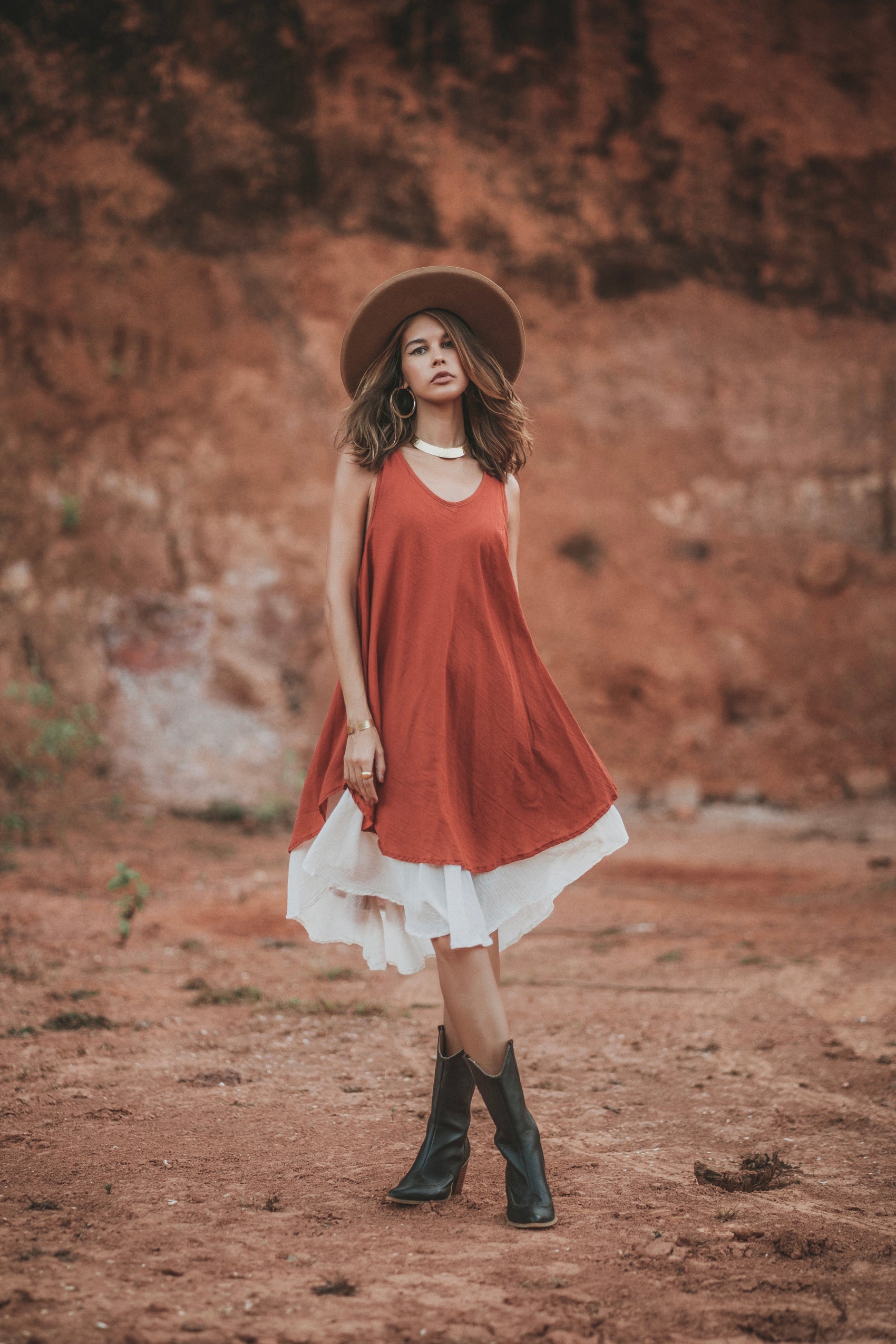 rust boho dress Baltic Born Womens Katherine Maxi Dress | Cream + Rust Floral