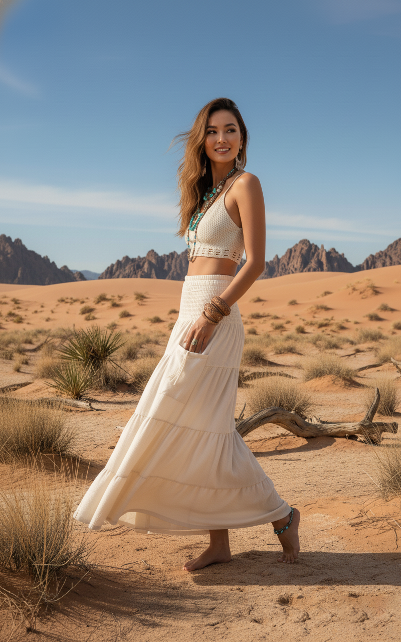 Maxi Skirt Keela Ivory