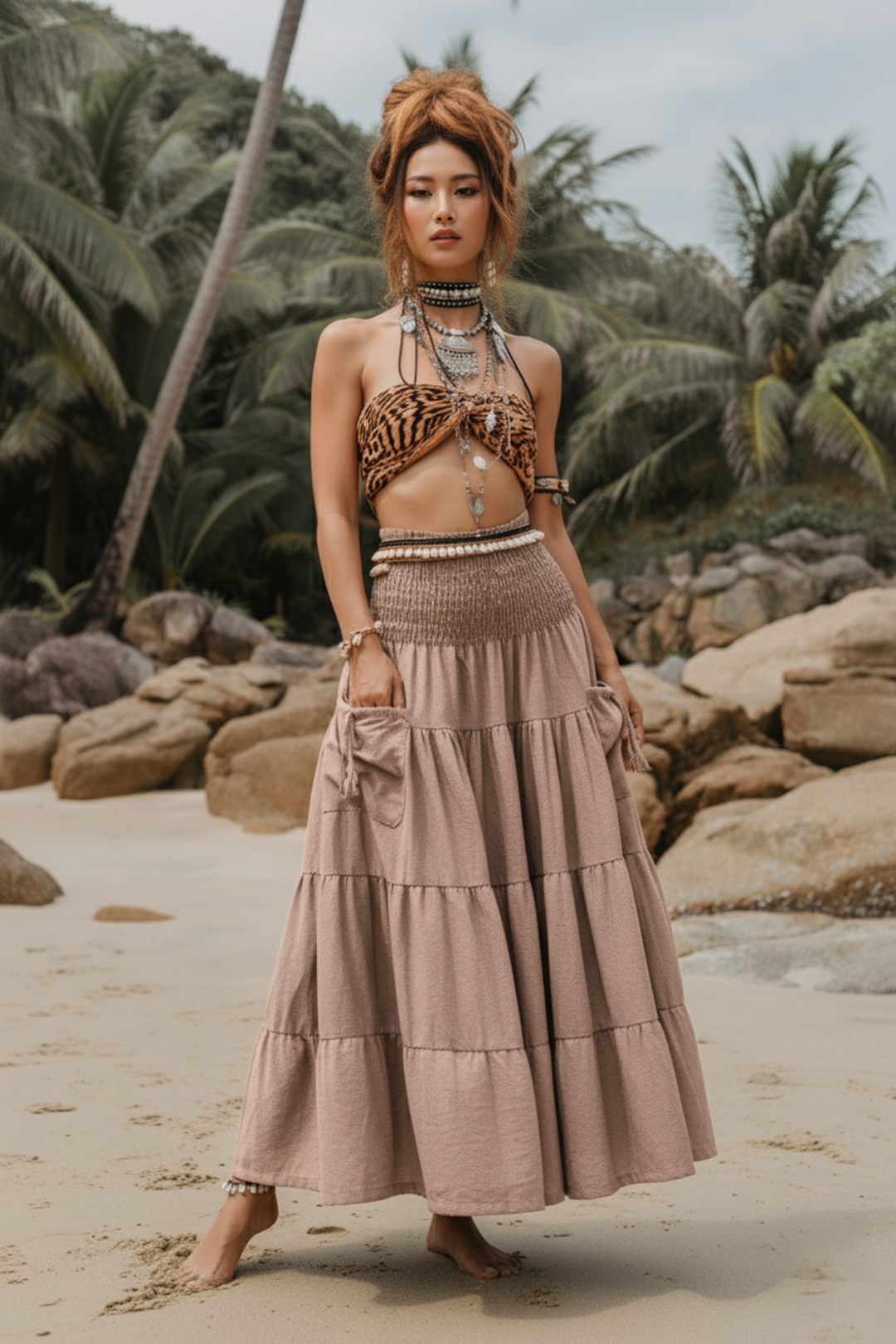 Maxi Skirt Keela Desert Rose