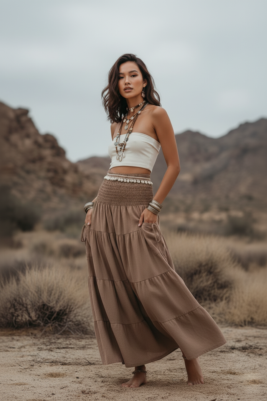 Maxi Skirt Keela Desert Orchid
