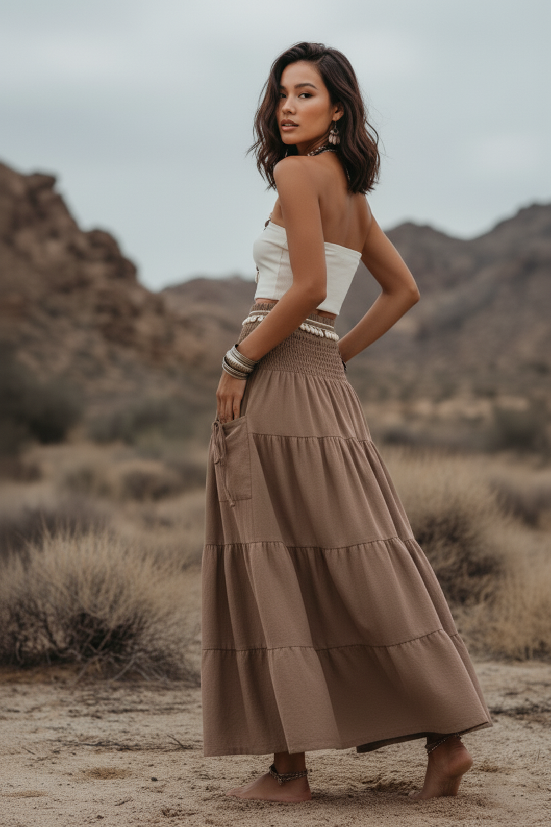 Maxi Skirt Keela Desert Orchid
