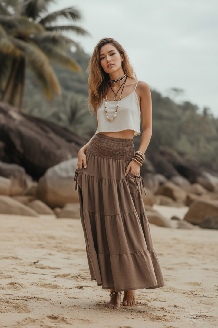 Maxi Skirt Keela Desert Orchid