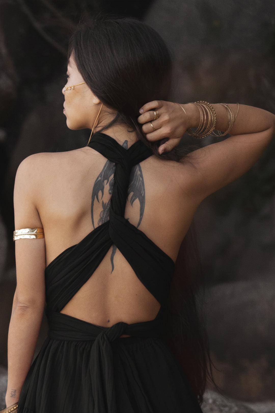 Amara Bohemian Maxi Dress Black