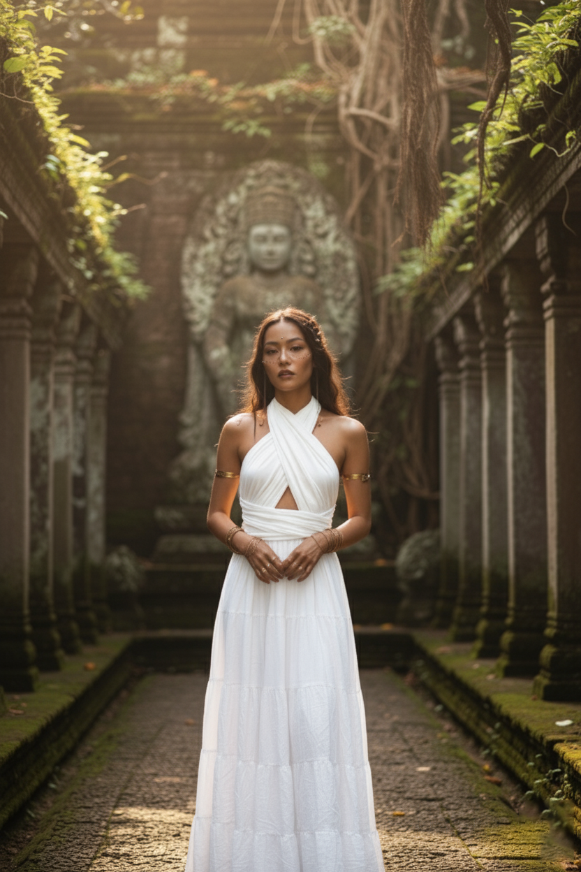 amara luxe maxi dress Salt in the air, lace in the sunlight Model styled in Amara White Cut-out Lace Maxi Dress #relvoux #relvoux_official