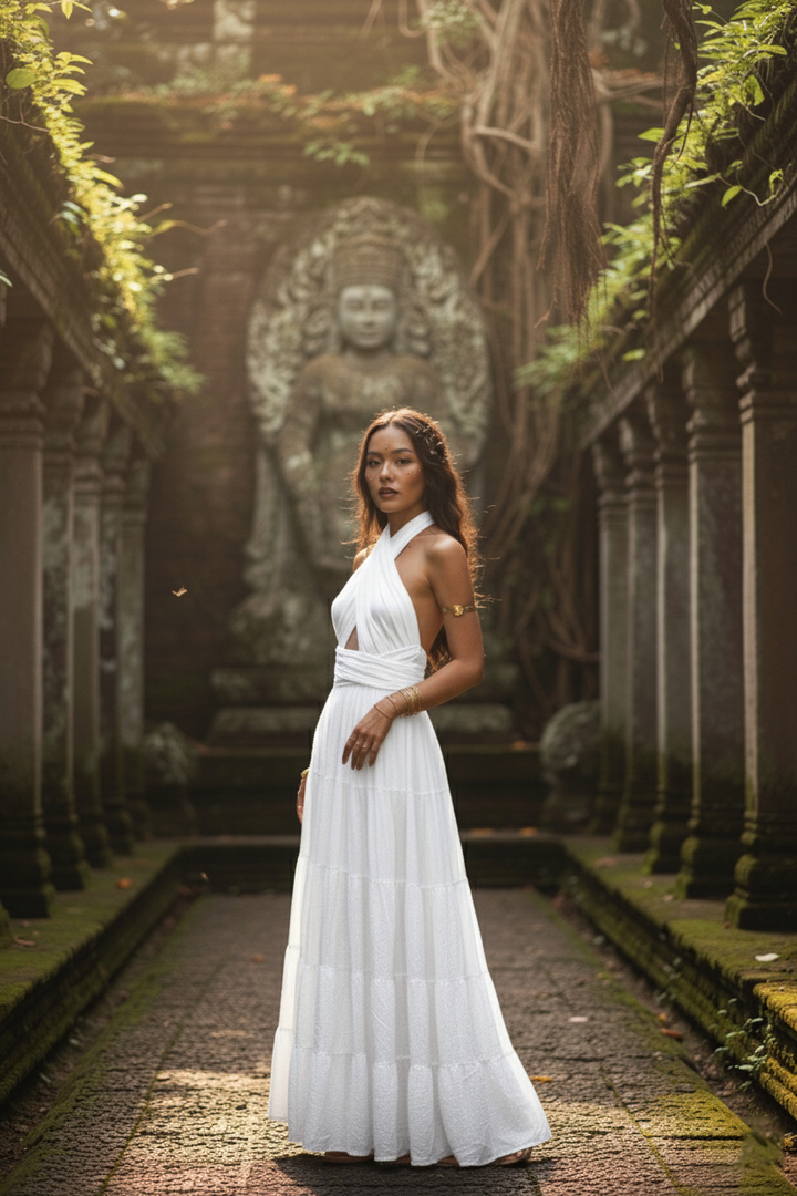 Amara Bohemian Maxi Dress White