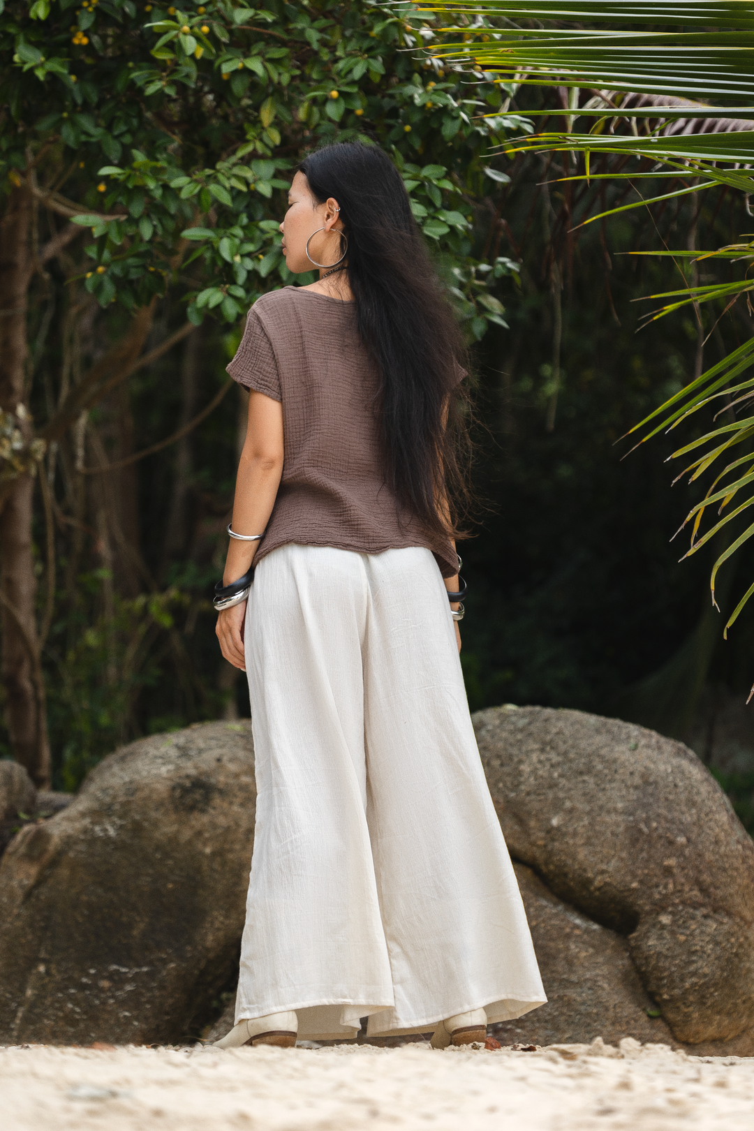 Comfy Cotton Pants Anda Off-White