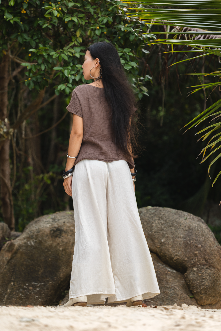 Comfy Cotton Pants Anda Off-White