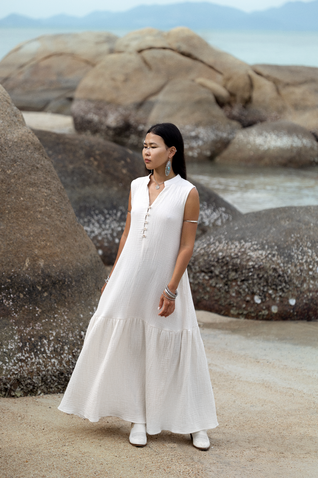 Cotton Dress Aiyana Off-White