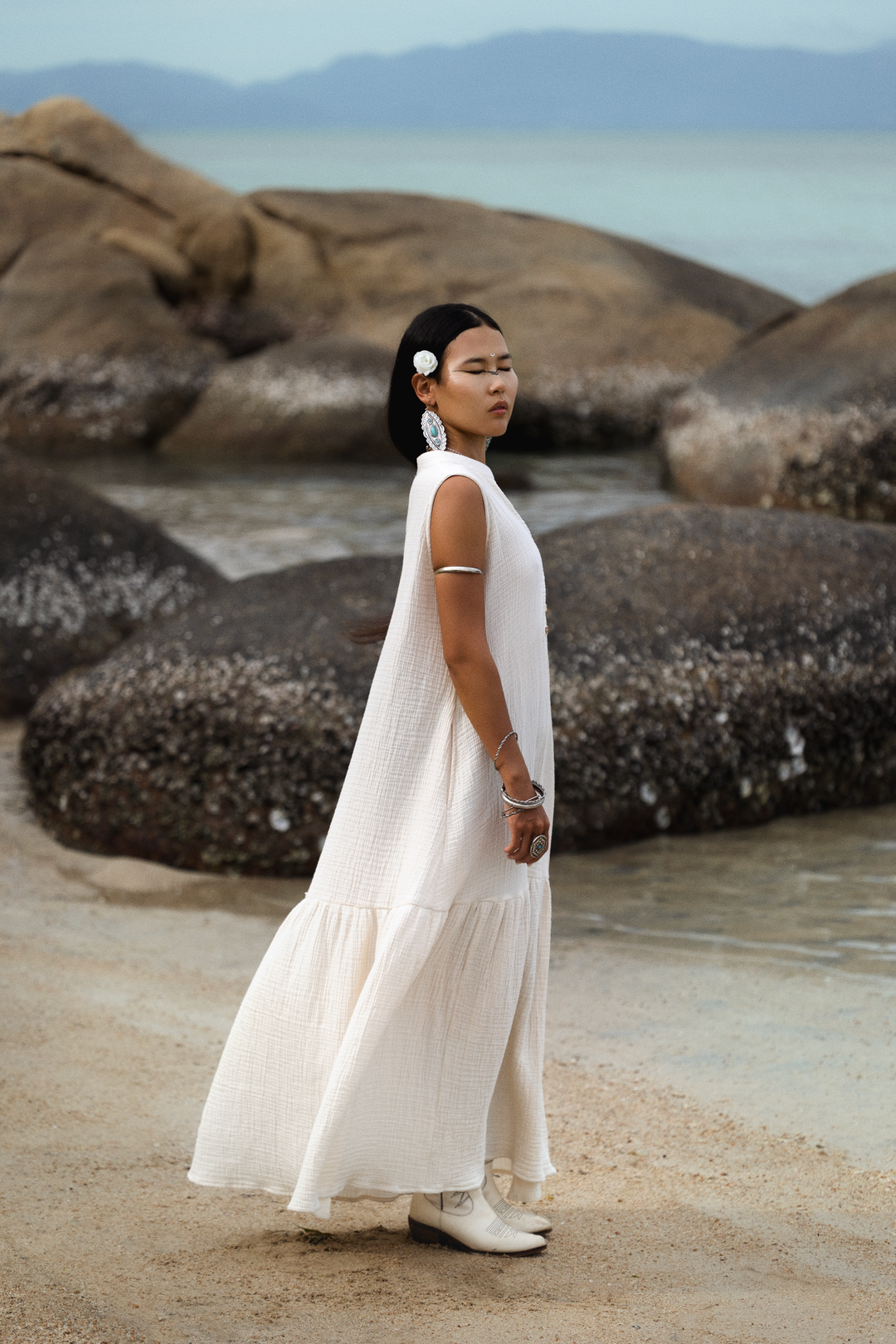 Cotton Dress Aiyana Off-White