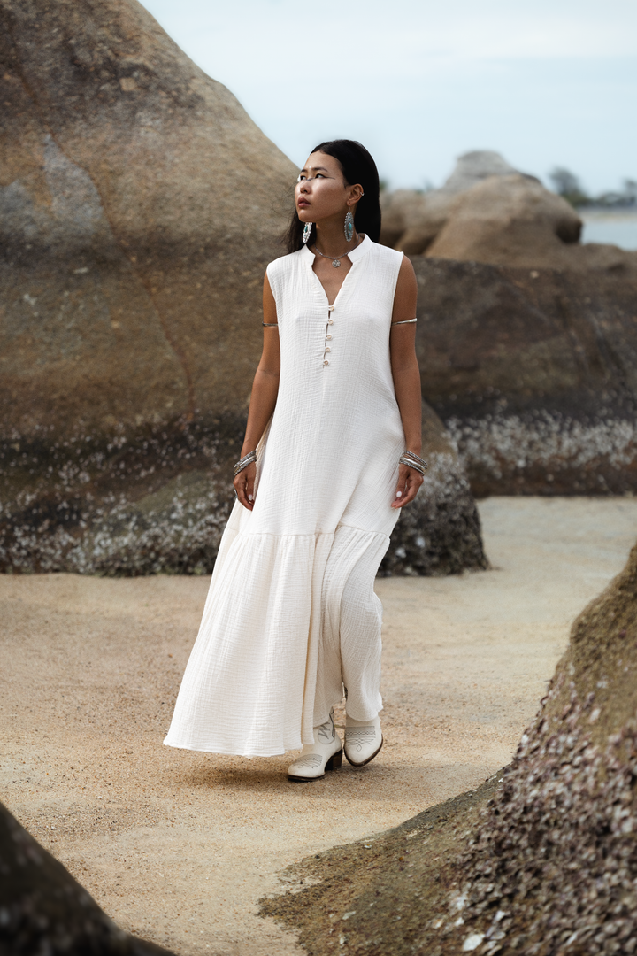 Cotton Dress Aiyana Off-White