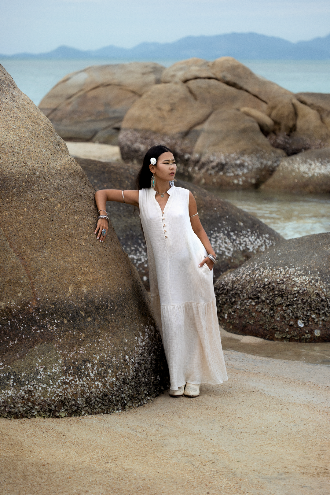 Cotton Dress Aiyana Off-White