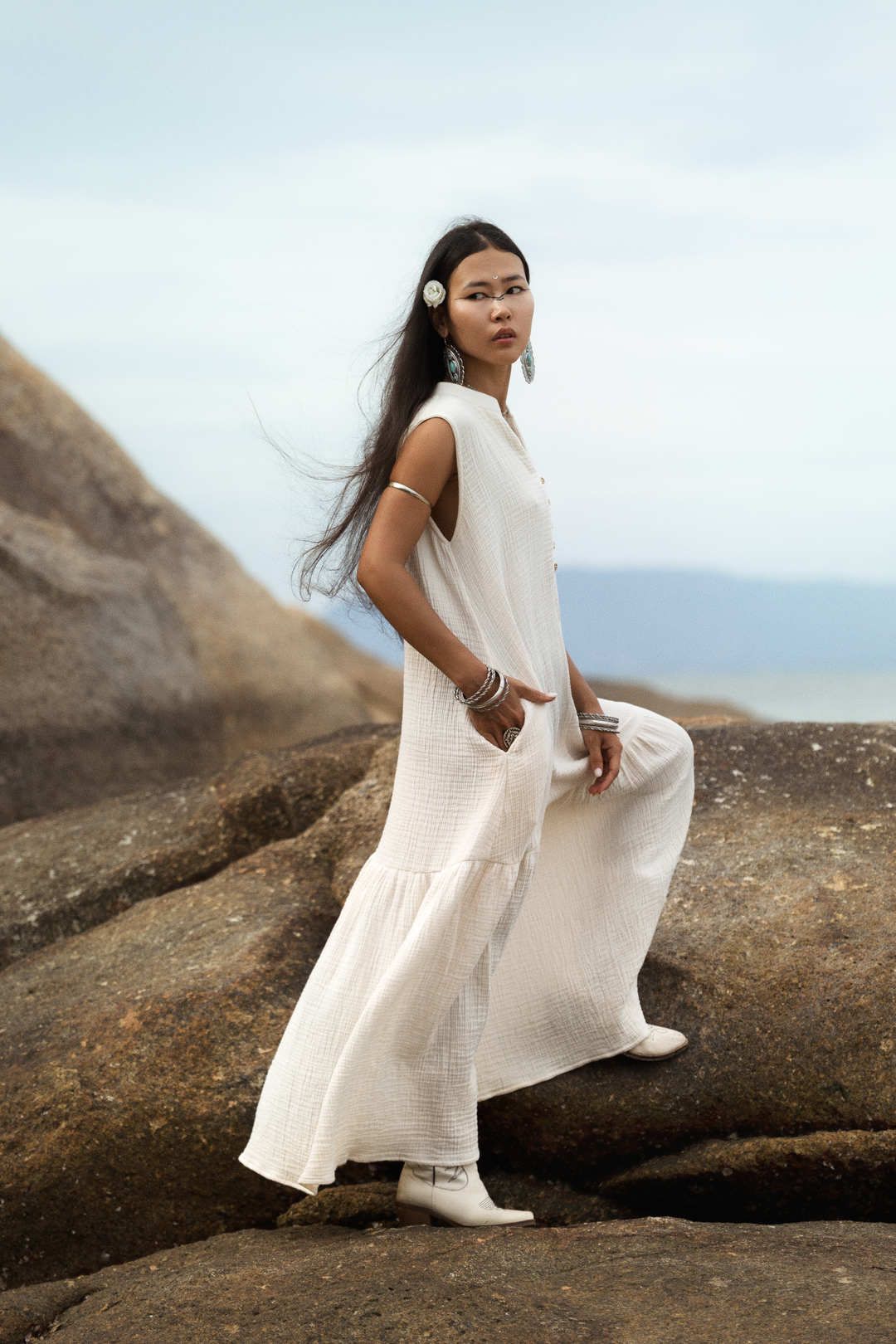 Cotton Dress Aiyana Off-White