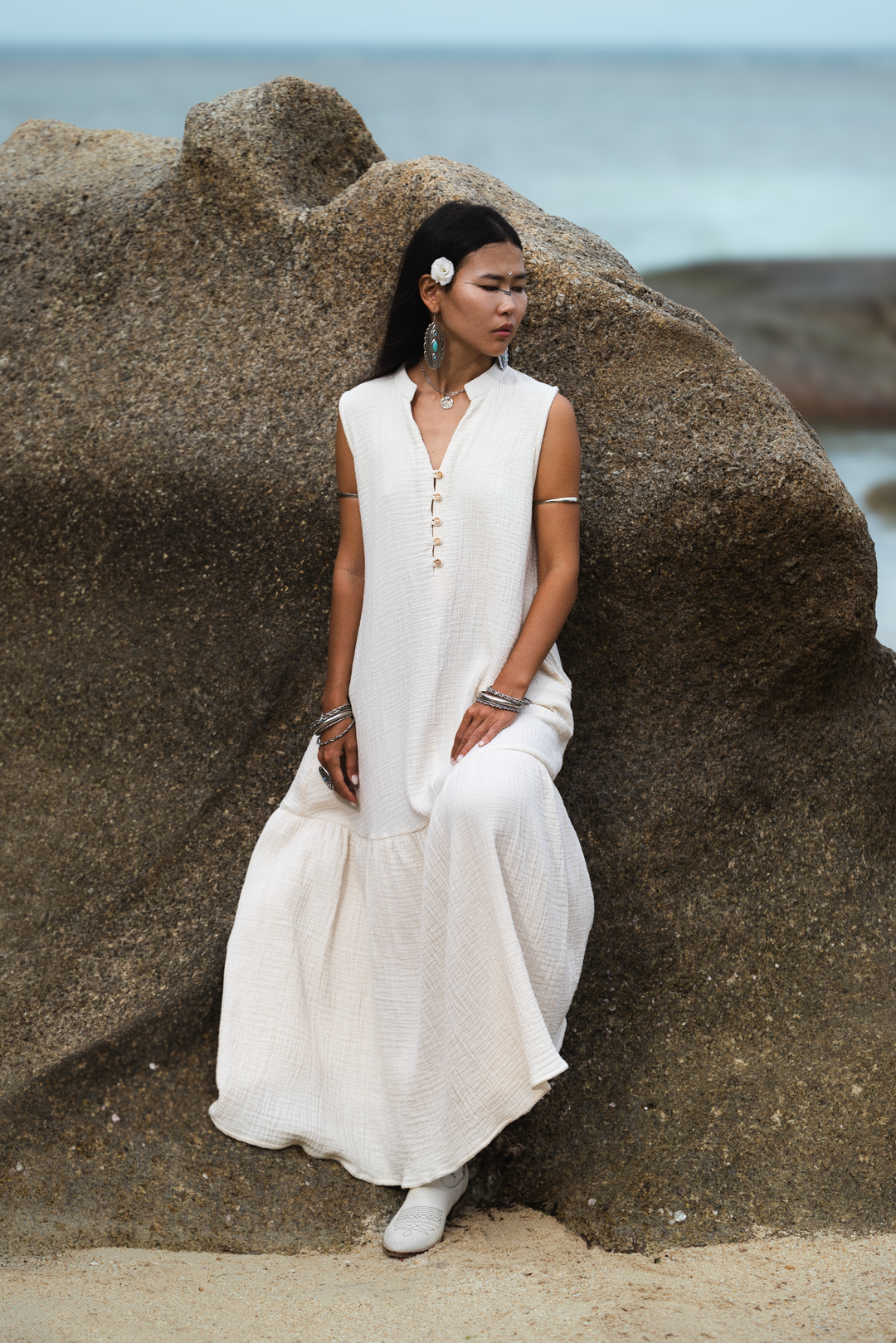 Cotton Dress Aiyana Off-White