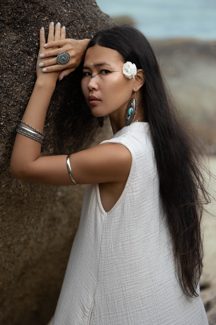 Cotton Dress Aiyana Off-White