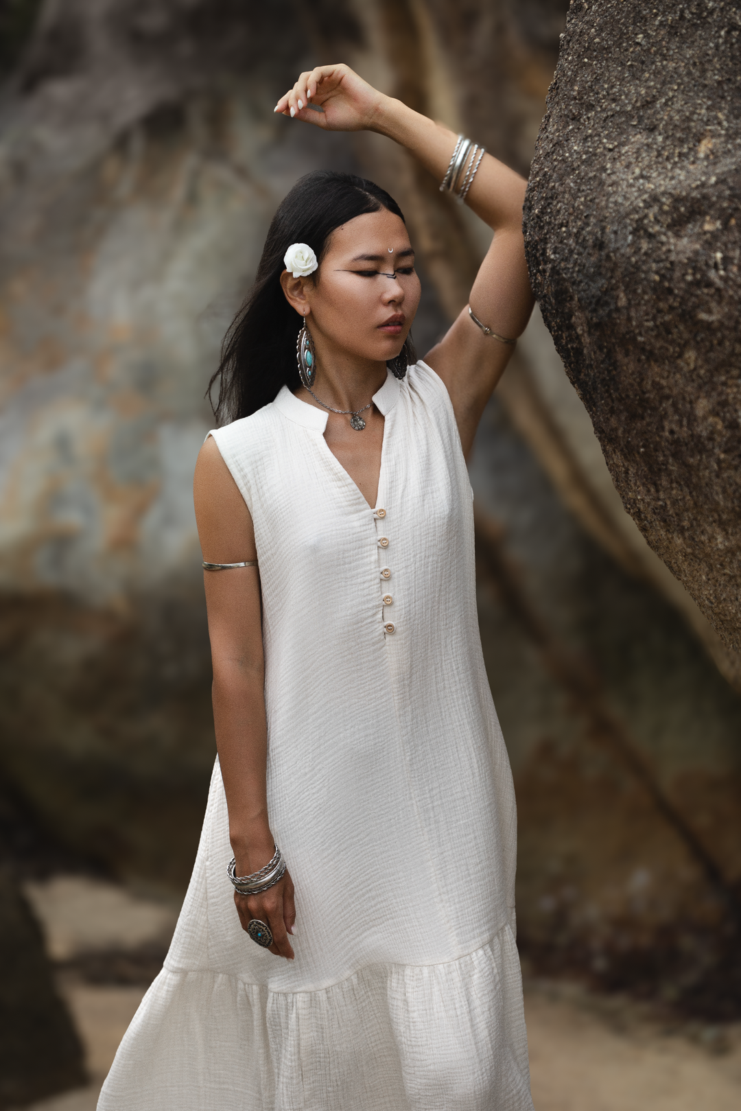 Cotton Dress Aiyana Off-White