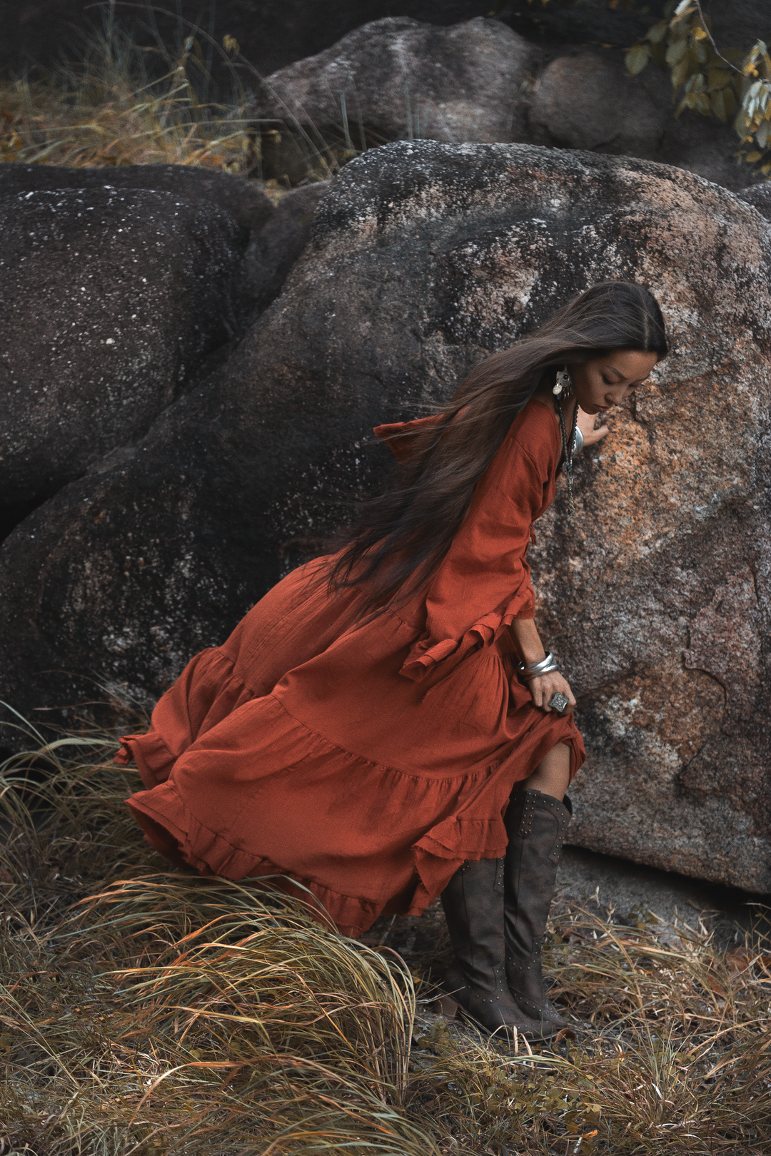 Maxi Dress Ayu Rust