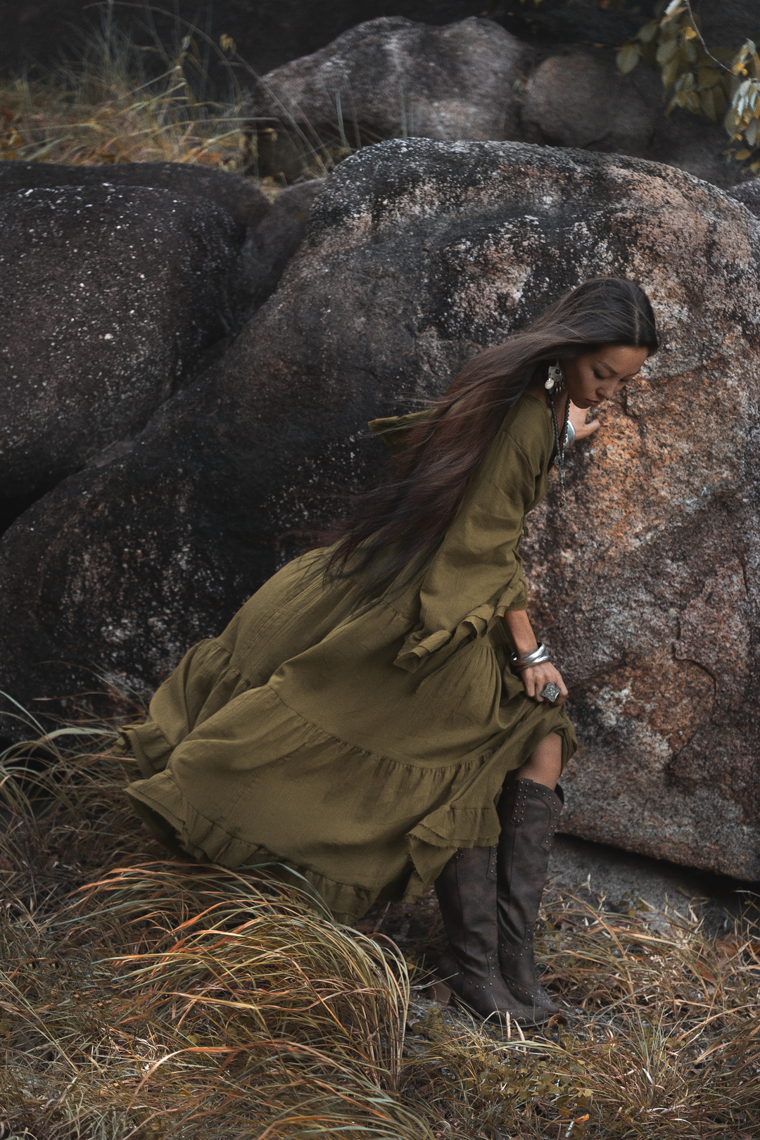 Maxi Dress Ayu Olive