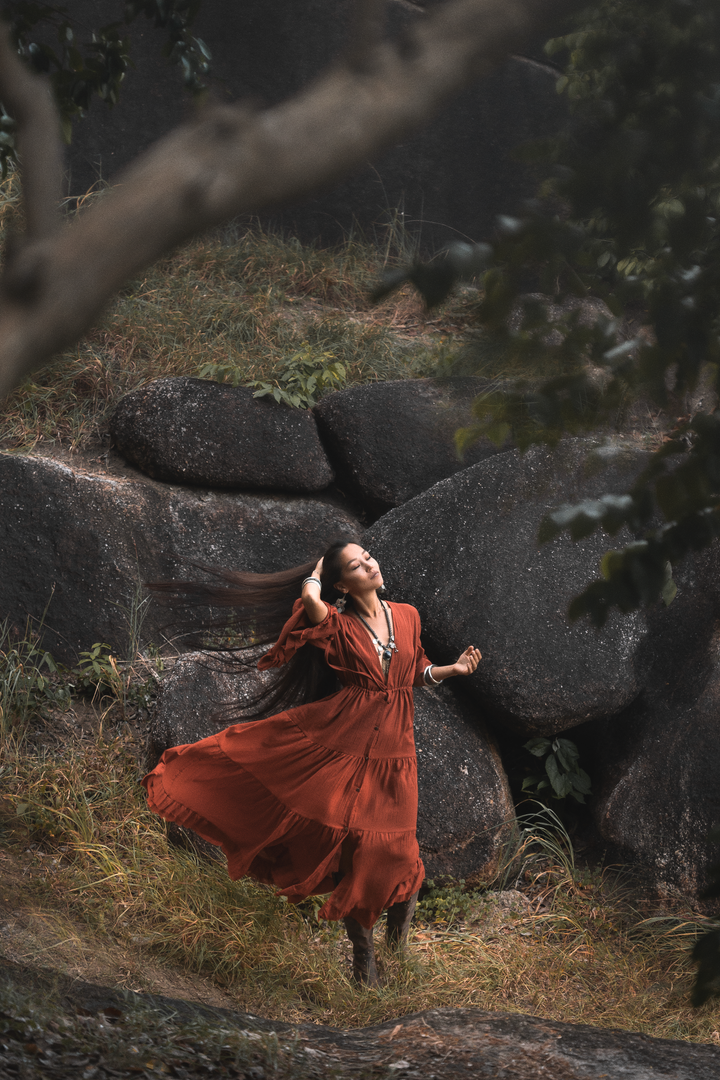 Maxi Dress Ayu Rust
