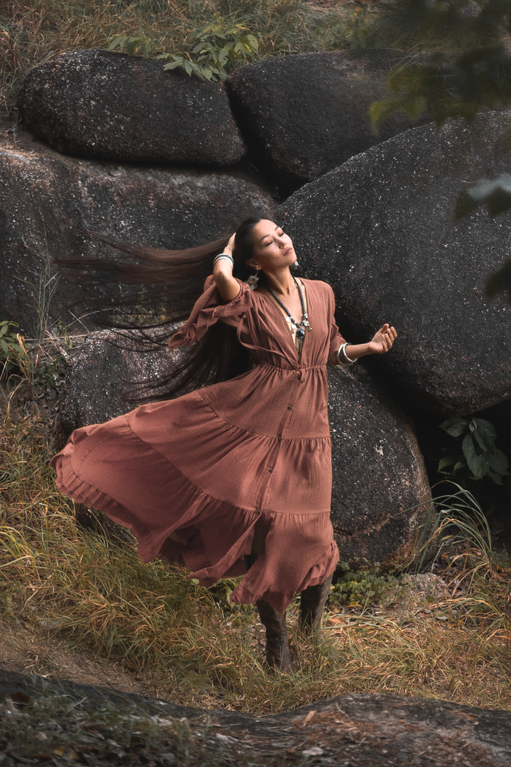 Maxi Dress Ayu Sandstone