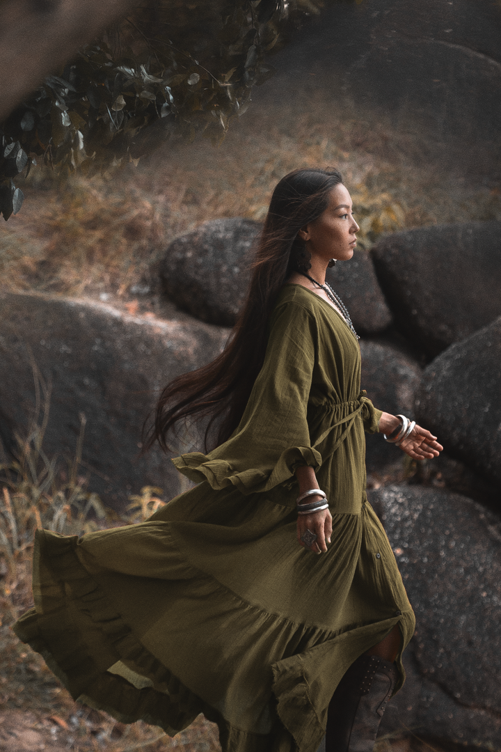 Maxi Dress Ayu Olive