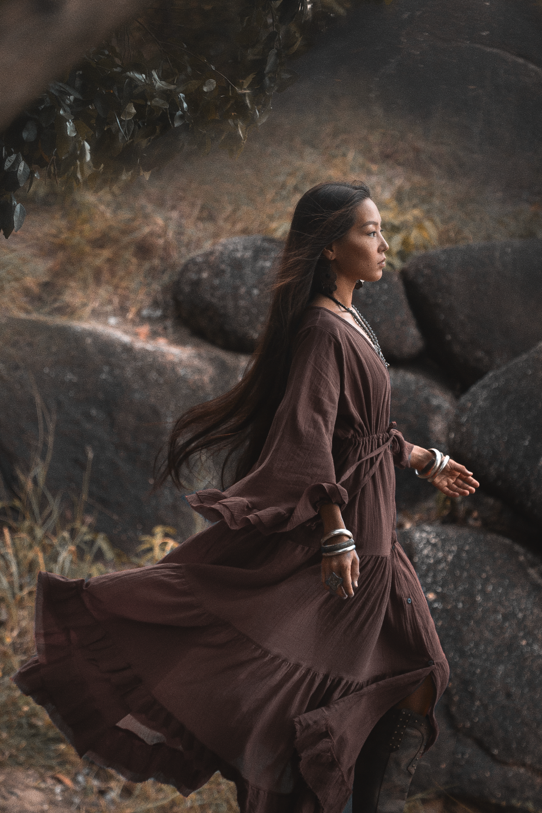 Maxi Dress Ayu Brown