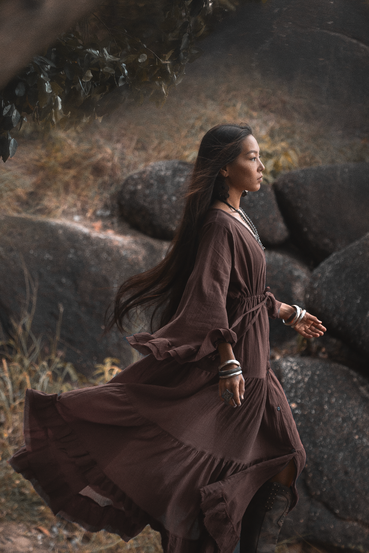 Maxi Dress Ayu Brown