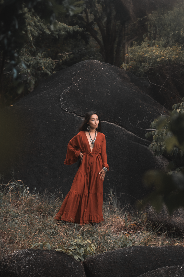 Maxi Dress Ayu Rust