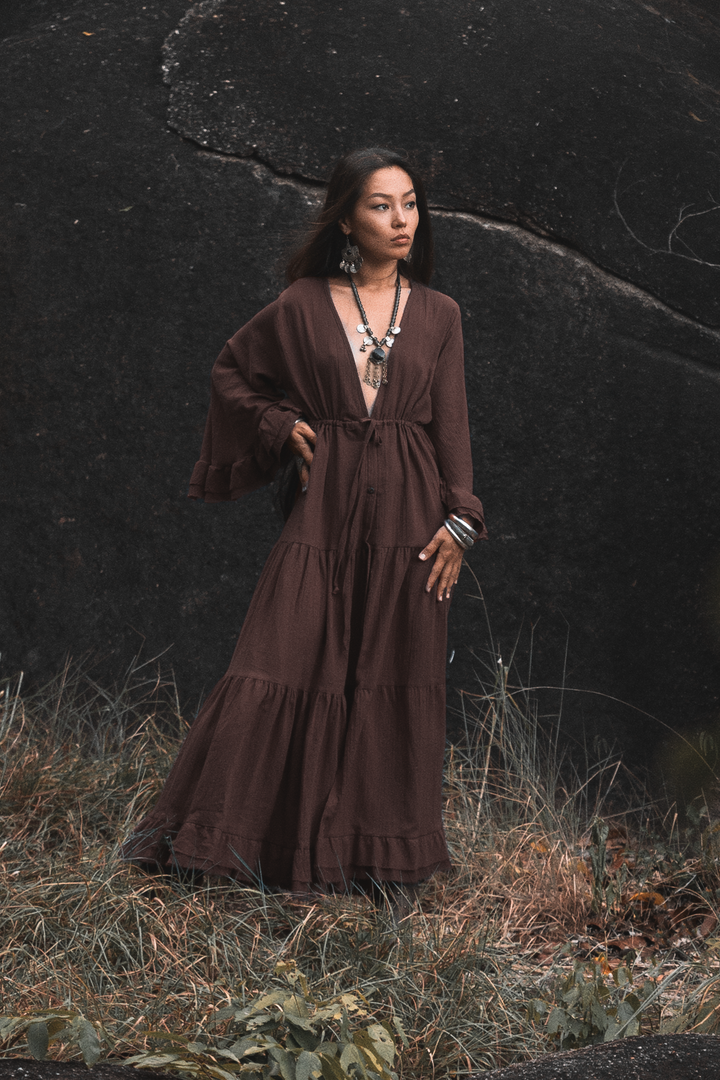 Maxi Dress Ayu Brown