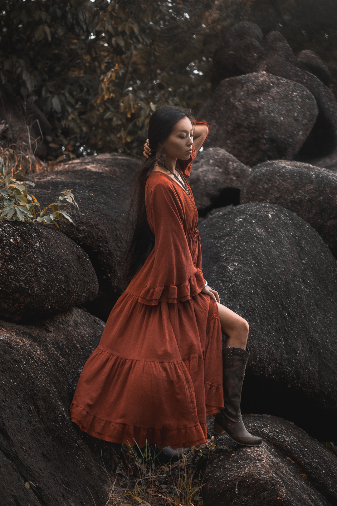Maxi Dress Ayu Rust