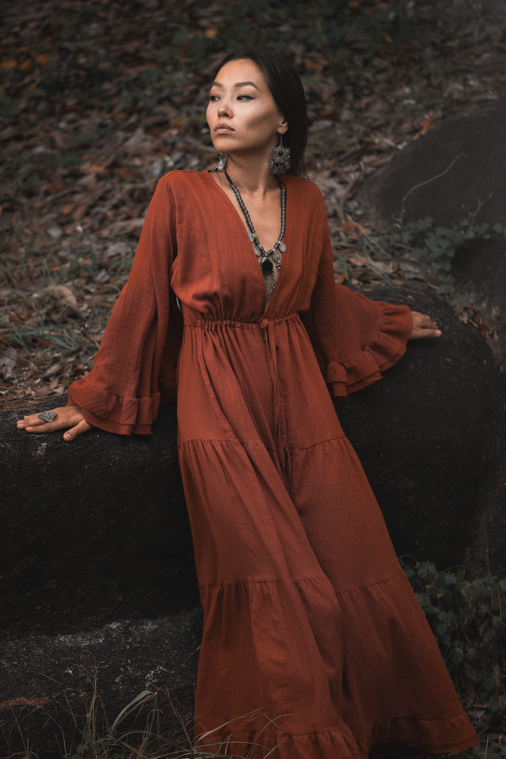 Maxi Dress Ayu Rust