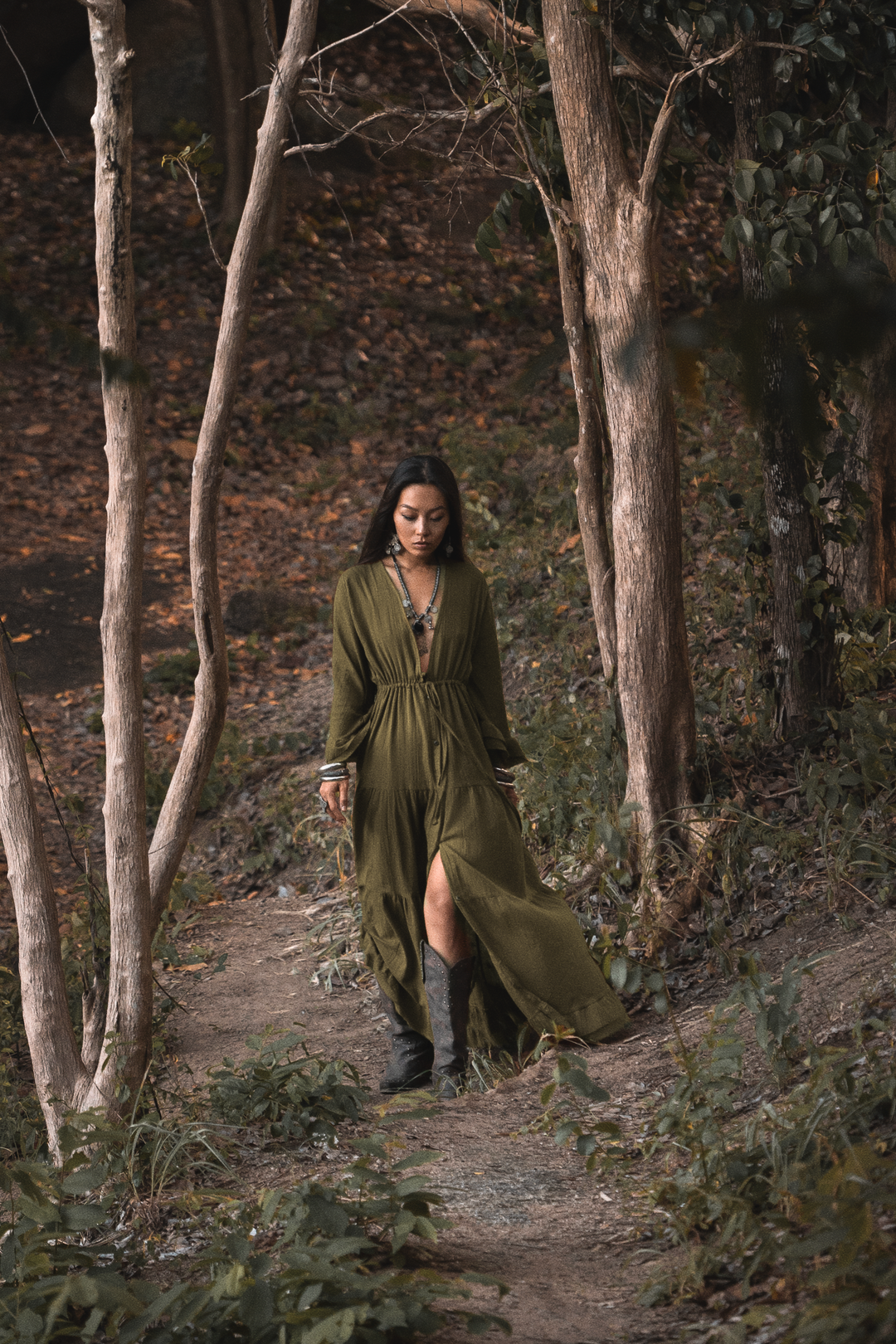 Maxi Dress Ayu Olive Maxi Dress Ayu Olive