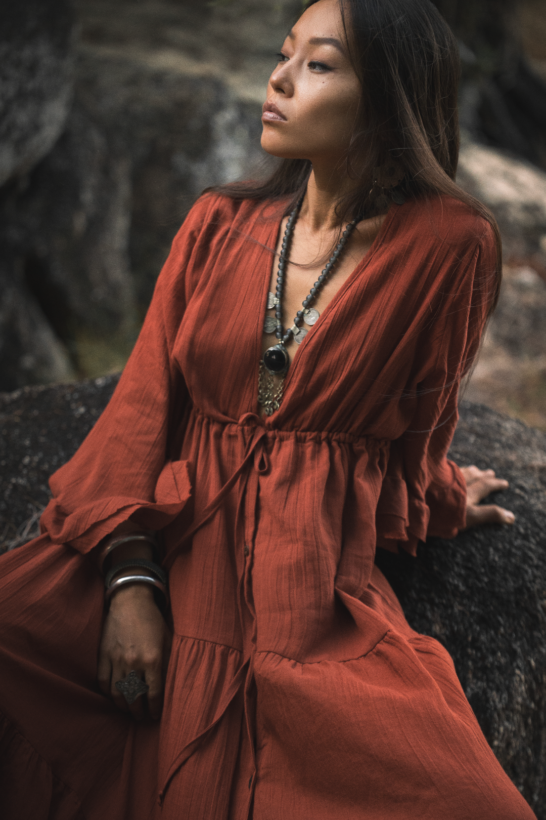 Maxi Dress Ayu Rust