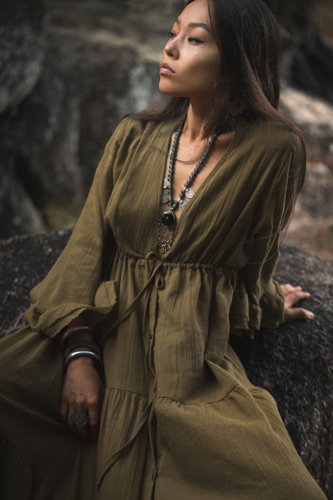 Maxi Dress Ayu Olive