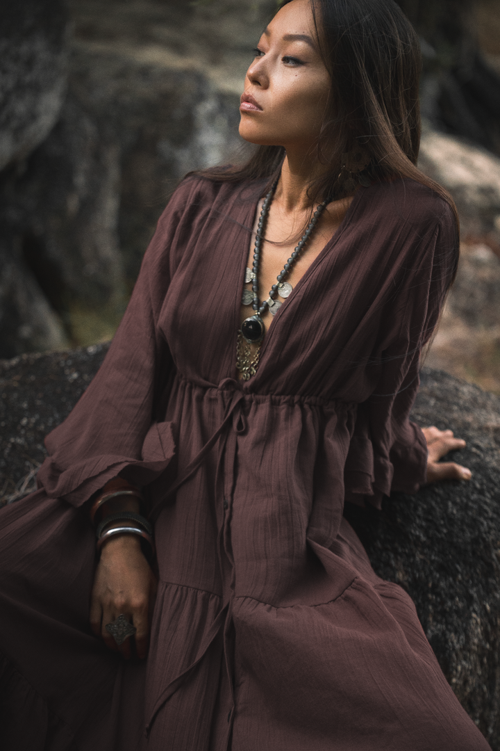Maxi Dress Ayu Brown
