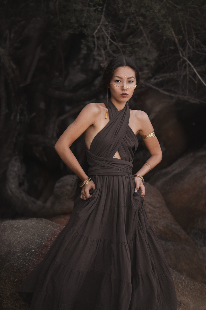Amara Bohemian Maxi Dress Black