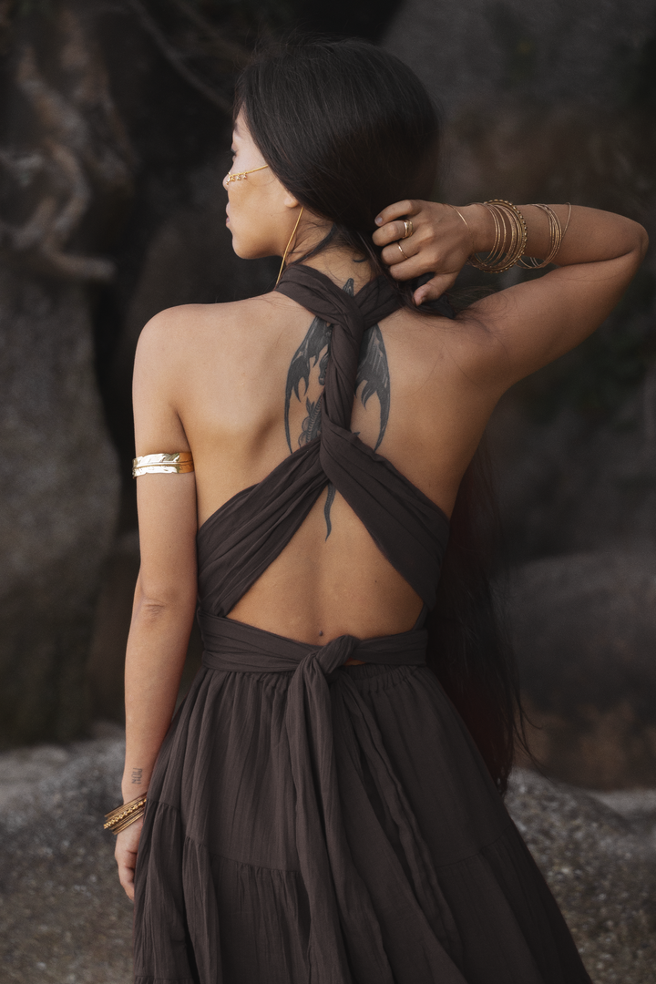 Amara Bohemian Maxi Dress Black