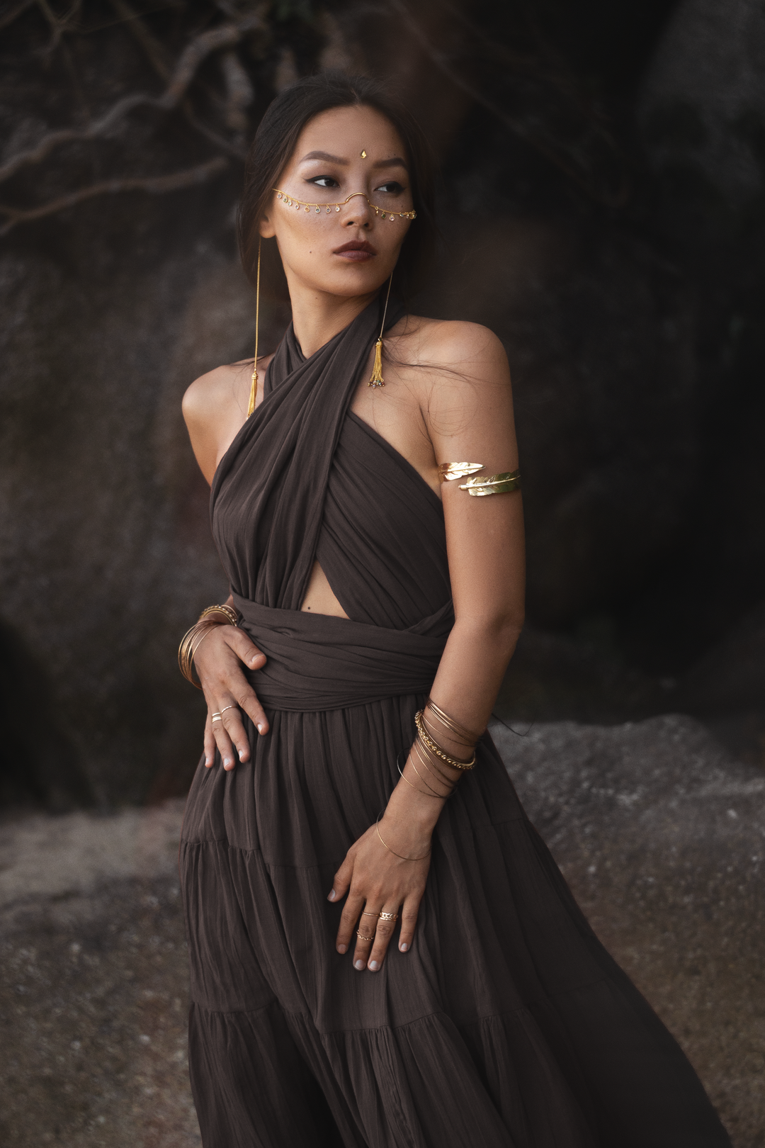 Amara Bohemian Maxi Dress Black