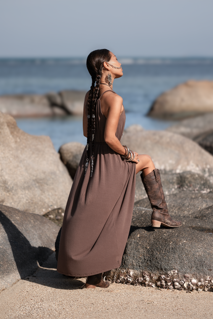 Dune Wrap Dress Mocha